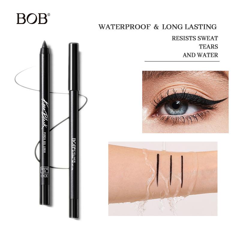 BOB Langlebiger, strahlend schwarzer Eyeliner Stift wasserfest, wischfest und farbecht Anfänger natürlicher Farbton Eyeliner