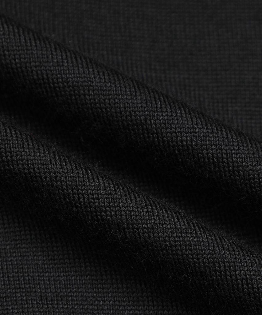BROOKS BROTHERS Merino Wool Logo Polo Sweater (Black) (Bbwtmnf301)