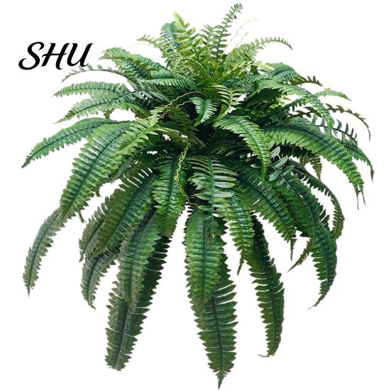 Realistic Artificial Fern UV Resistant Reusable Home Wedding Party Faux Natural-looking Greenery Plants Indoor Outdoor Garden Yard Decoration