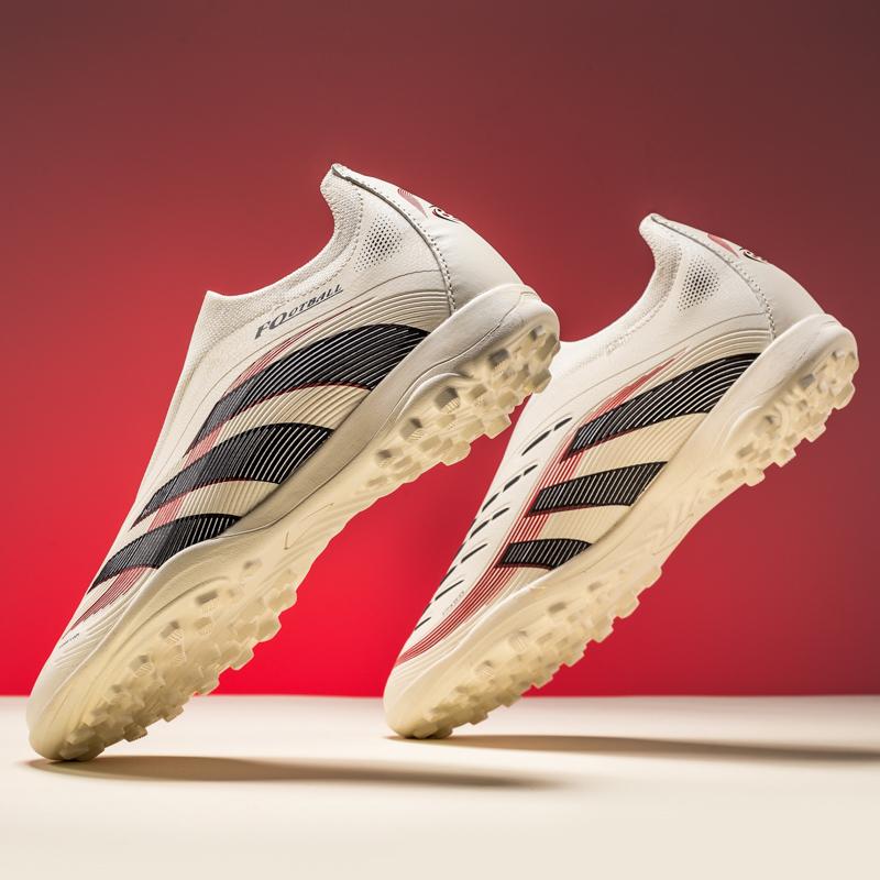 2025 Fashion Men Light Soccer Shoes Size 33-48 Boys Soccer Shoes Football Boots High Ankle Kids Cleats Training Sport Sneakers F