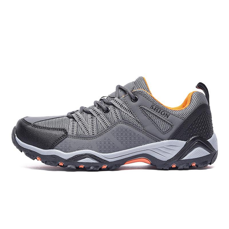 Men's Hiking Shoes Plus Size Men's Outdoor Low-Top Mesh Breathable Hiking Shoes Fashionable All-Match Sports Travel Shoes