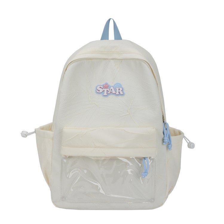 Schoolbag1011 New Cream Style Versatile High Value Student School Bag College Style Korean Large Capacity Backpack