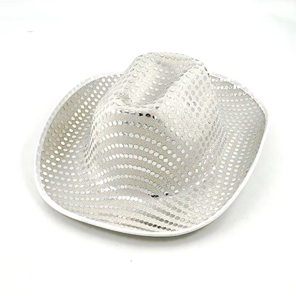 Pearlescent Finish LED Cowboy Hat Luminous Design Glowing Hat Cowgirl Hat  Carnival Party