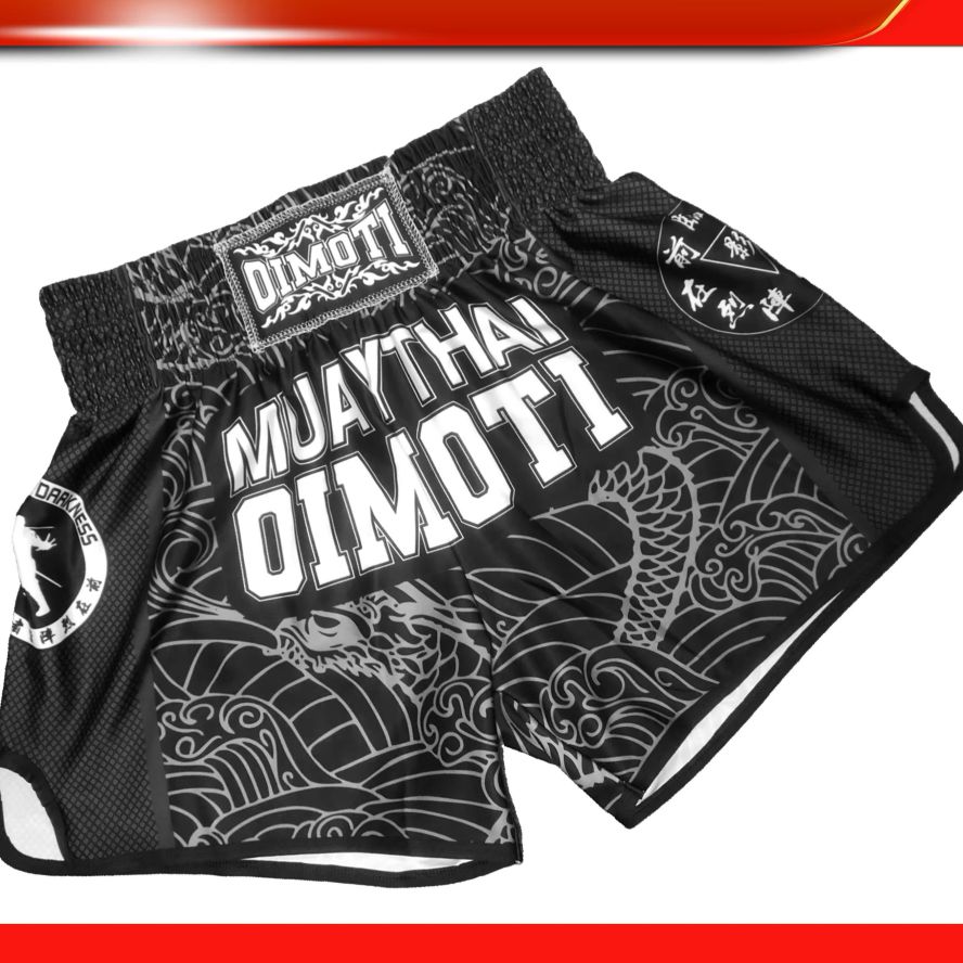 Muay Thai Kickboxing Box MMA UFC Pantaloni Scurți Casual Gimnastică Sport Unisex Bărbați Femei Antrenament Uscare Rapidă Imprimeu Elastic Talie Înaltă Antrenament