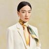 Wanshili Magnolia Rhyme 100% Mulberry Silk Square Scarf
