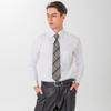 Necktie Chance Necktie Blade Width Length 142cm [Fortuna Tokyo] 05. Nishijin-ori FT-T05 Silver, 8cm,