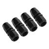 4 Stück Universeller gerader AN6 -6AN drehbarer Schlauchanschluss-Adapter Polierte Oberfläche