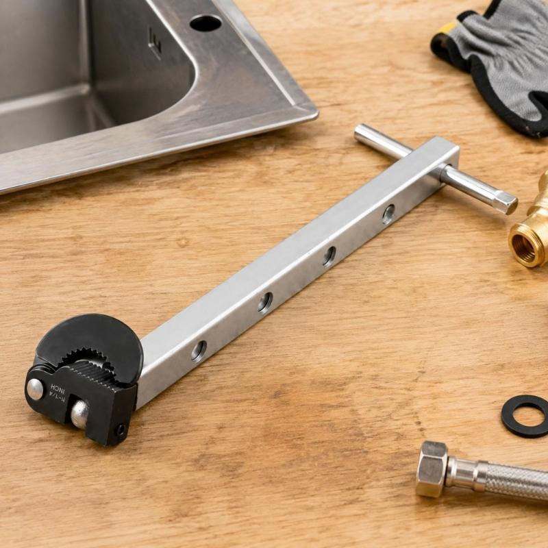 11" Basin Wrench, Sink Wrench, Adjustable Tap Nut Spanner Basin Spanner, Capacity of 3/8" to 1-1/4"