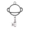 Geometric Openwork Resin Charms MOON HEART Pendants Multi Color Alloy Jewelry Component