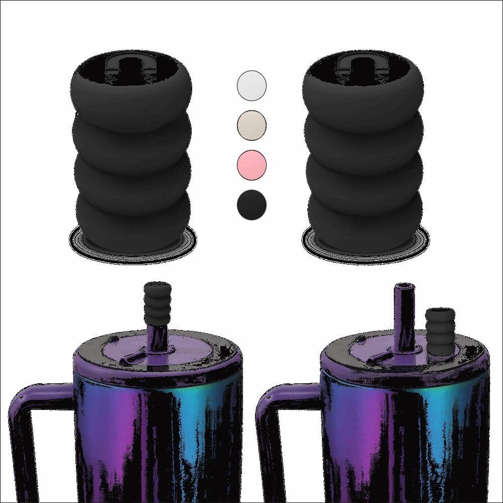 Silicone Magnetic Straw Cap Dustproof Colorful Straw Cover 3D Leakproof Bottle Decor for Brumate Era/Resa Tumblers Universal