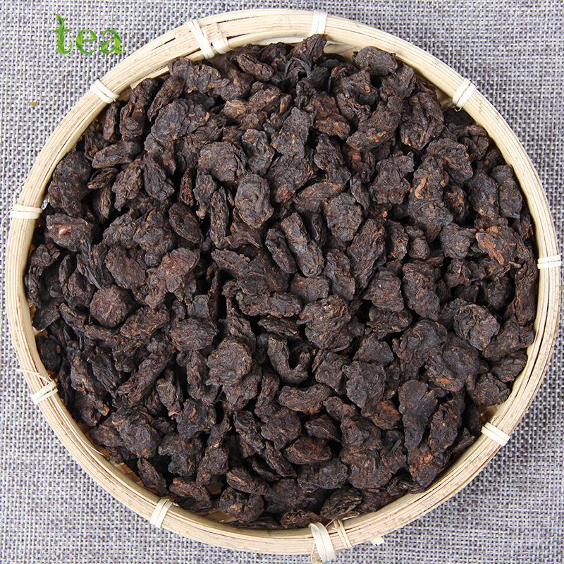 Aged Pu'er Tea, Crushed Silver, Glutinous Fragrance, Old Tea Head 500g, Handmade Bamboo Basket