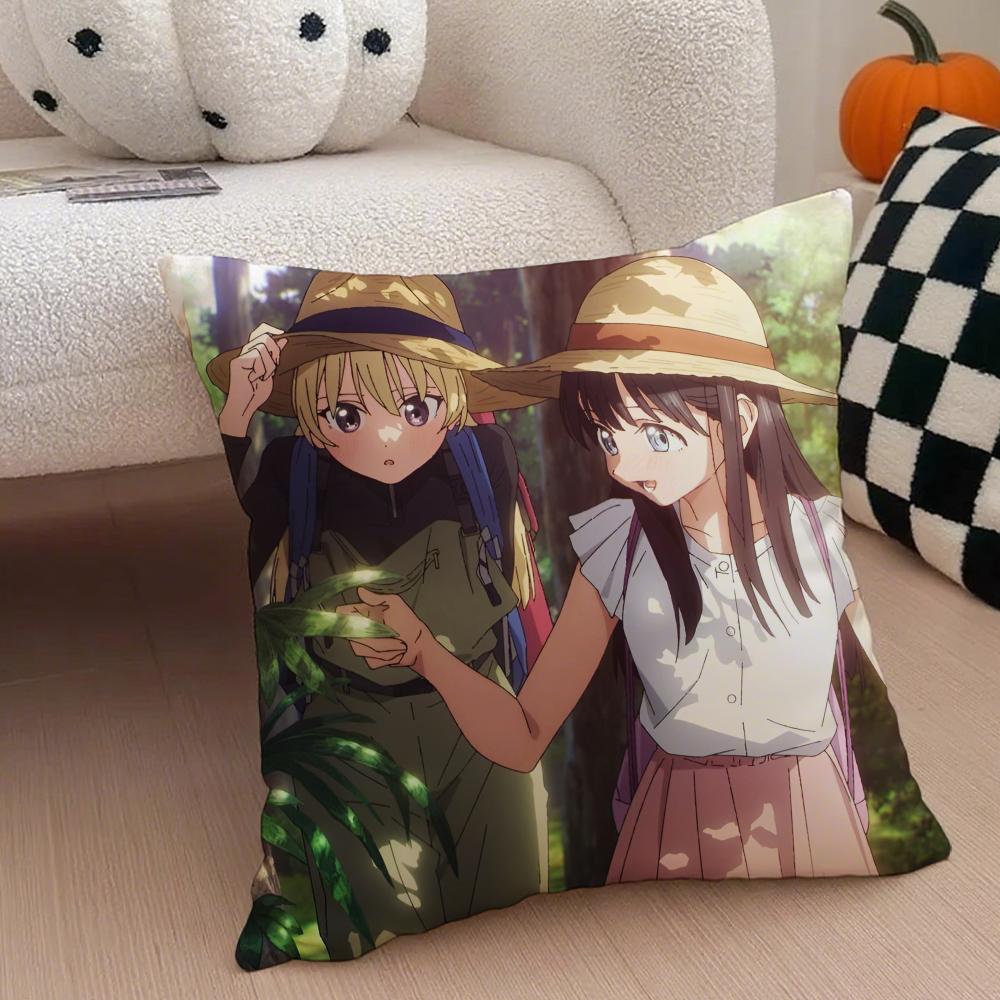 Anime Cartoon TTomorrows My GirlG Cushion Cover Throw Pillow Cover Hidden Button Durable Polyester Chair Cushion