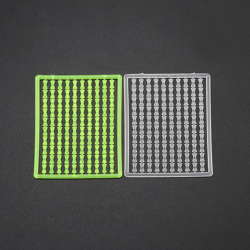 10Cards/Lot 1000Pcs Carp Fishing Hair Stops For Bait Dumbell Shape Small Fishing Bobber Stop Bead Fishing Tackle