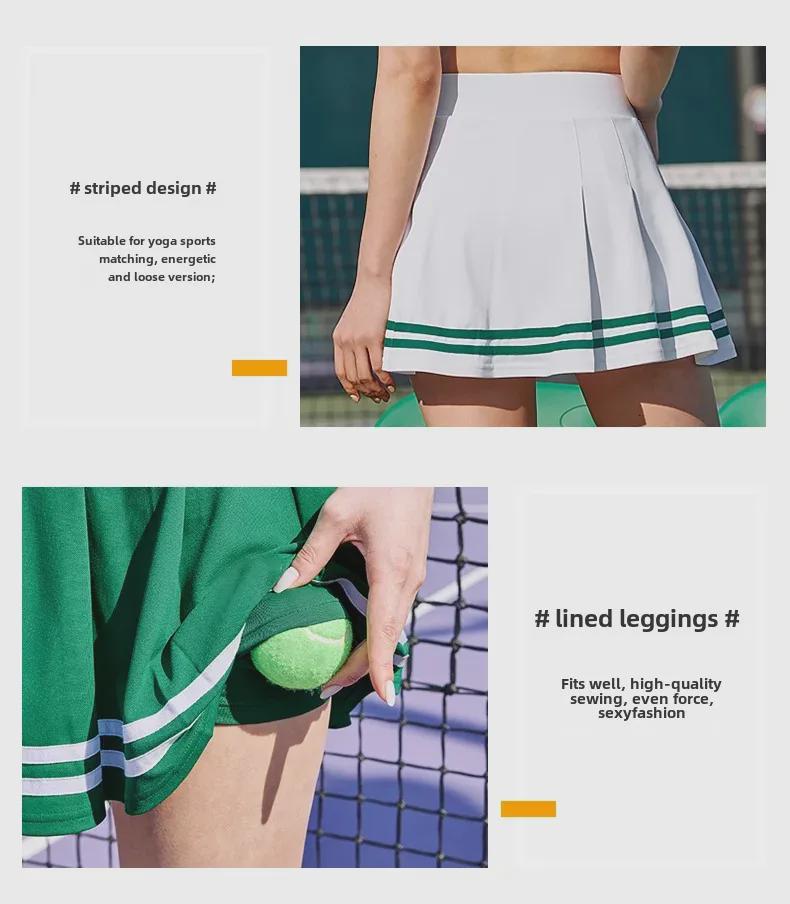 Quick-Dry Pleated Women's Sports Skort: Anti-Exposure for Golf, Fitness, Running, Tennis, and Badminton