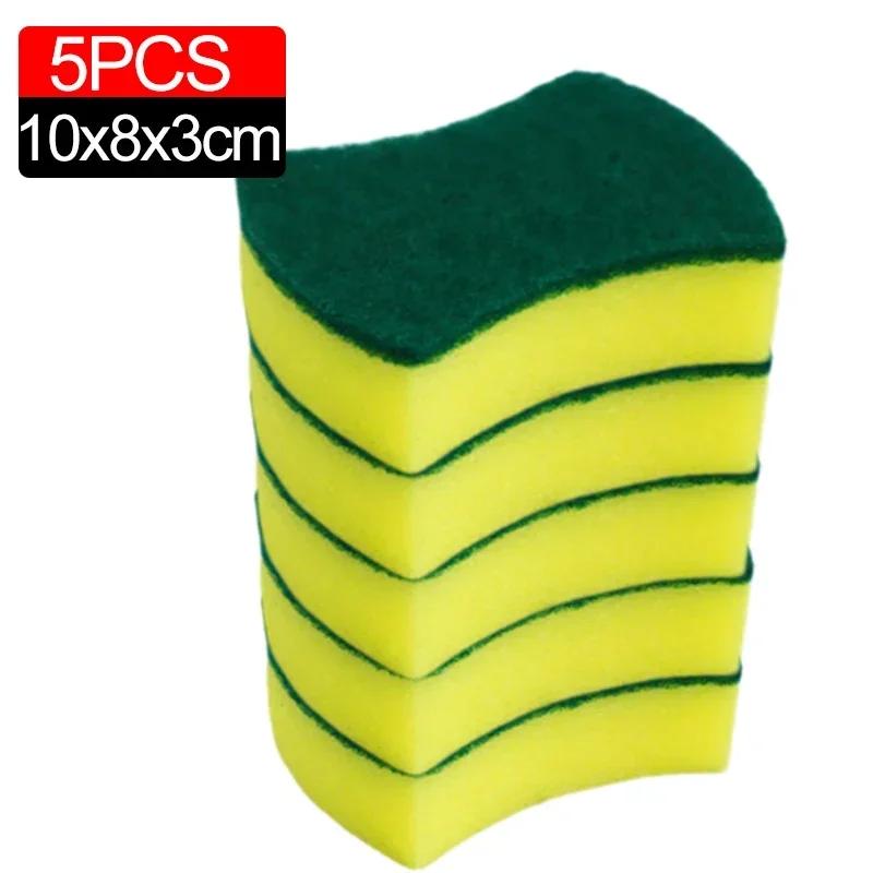 

50/1 шт. Губка для миття посуду М яка Вбираюча Чиста Потерти Каструлю Іржа Скребок Набори для видалення Побутова Кухонна Щітка для чищення Губка 5PCS