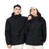 Unisex Waterproof & Windproof Hooded Fashion Storm Jacket, 3-in-1 Design for Outdoor Sports