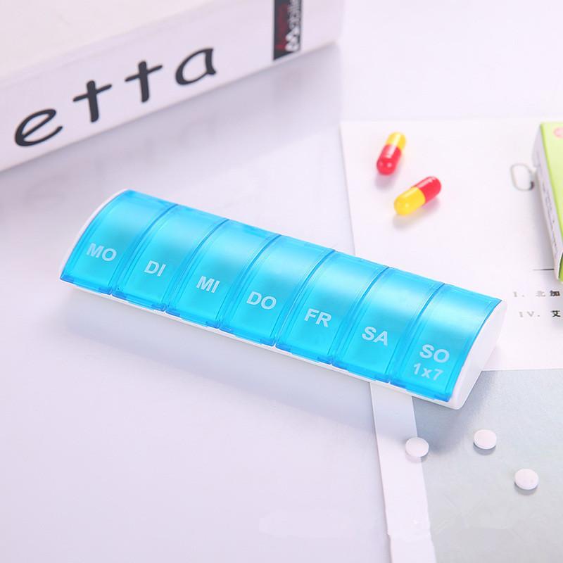 1PC Portable 7 Days Weekly Tablet Pill Medicine Box Holder Storage Organizer Container Case Pill Box Splitters