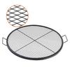 X-Marks Feuerstelle Grillrost, Runder Kochrost, Robuster Stahl Lagerfeuer BBQ Grillrost mit Griff und Stütz-X-Draht, Tragbares Camping Kochgeschirr