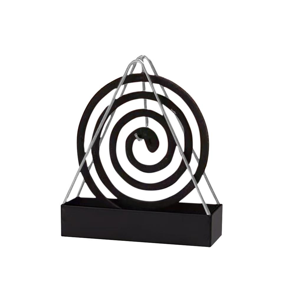 Porta Spirale Antizanzare Antiscottatura con Vassoio Creativo in Ferro Battuto a Forma Triangolare Porta Incenso Repellente per Zanzare Strumento Decorativo per la Casa