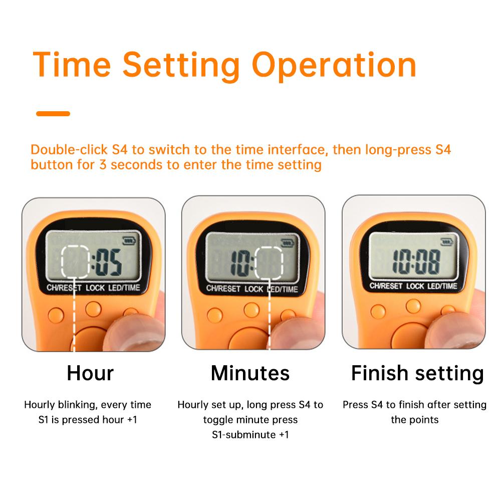Electronic Digital Finger Ring Tally Counter Hand Held Knitting Weave Counter Mini Point Marker Counter LCD Screen Count Tools 1