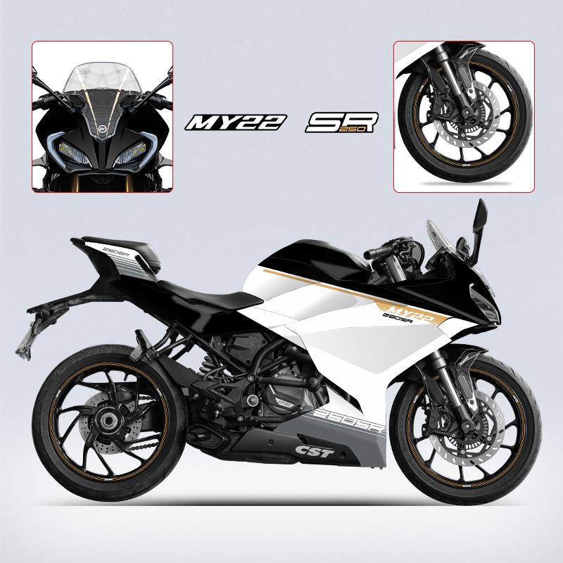 Pattern Printing Stickers Kits for Motorcycle Protection and Decoration, Used for CFMOTO 250SR 300SR 2022 2023, Various Styles