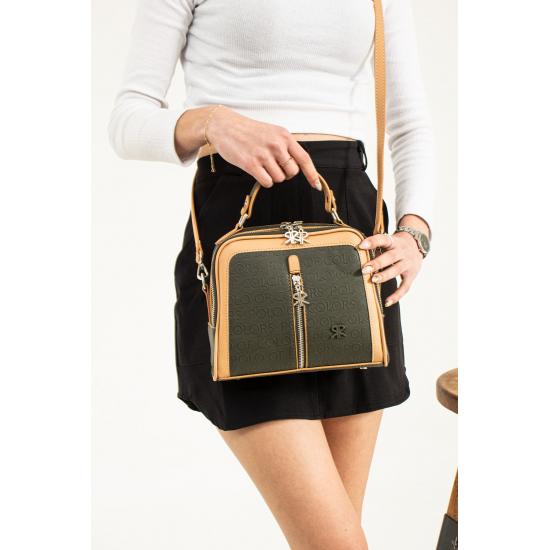 Taschen und Koffer Tara Red Kamel Damen Schultertasche und Tasche 20x24 Größe