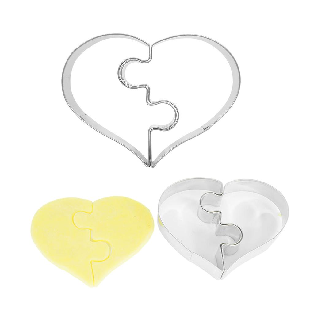Elegante herzförmige Ausstechformen für Hochzeiten Edelstahl Keksstempel Valentinstag Dessert Backformen