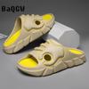 Summer Slippers Men Women Indoor Eva High Soft Bottom Sandals Open Toe Trend Slides Light Beach Shoes Slippers Home Size 36-45
