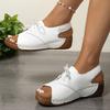 Fashion Fashion Contrast Color Wedge Sandals for Women Summer Thick Sole Non Slip Beach Shoes Woman Comfortable Platform Roman Sandals