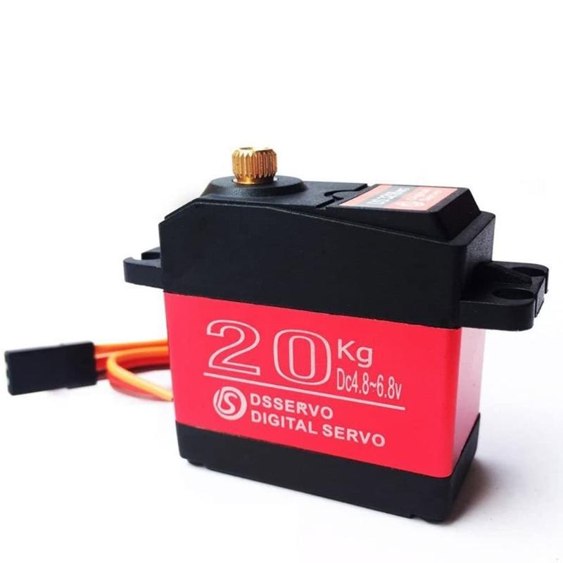 1pcs 20kg High Torque Coreless Servo Motor Metal igital Waterproof Gear & Copper+Aluminum Servo Gear for Robotic IY
