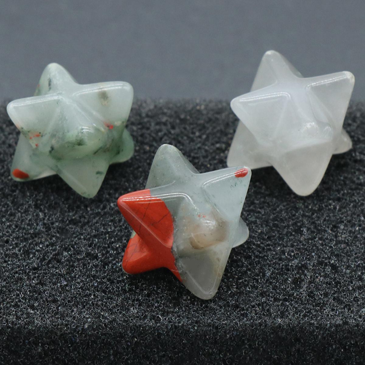 

маленький духовный исцеляющий хрустальный орнамент, натуральный камень звезда Карба, домашний декор, гексаграмма, мини-мебель, ювелирные изделия, 14x20 мм 14x20mm