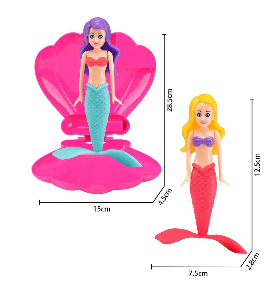Mermaid Shell Water Play Toys - Sinking & Rotating for Kids