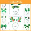 St. St. Patrick's Day Grünes Kleeblatt Haarband Elfenhut Stirnband Set