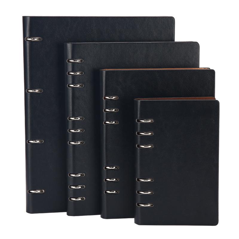 Retro Leather Loose-Leaf Binder: Detachable Core Office Notebook with Multiple Specs