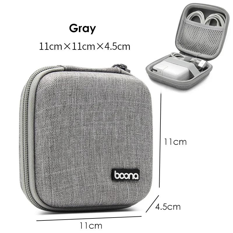 Portable Mini Hard Shell Digital Gadgets Storage Bag Artificial Leather Earphone Charger Case Data Cable U Disk Organizer