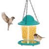 1Pcs Foldable Automatic Bird Feeder Hanging Outdoor Deep Gray 12.5x12.5x17x15cm