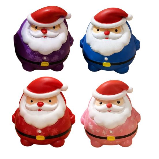 Soft Santa Fidget Toys Claus Stress Relief Toy, Christmas Squeeze Sensory Anxiety Toy Slow Rebound for Party Favors Pinch