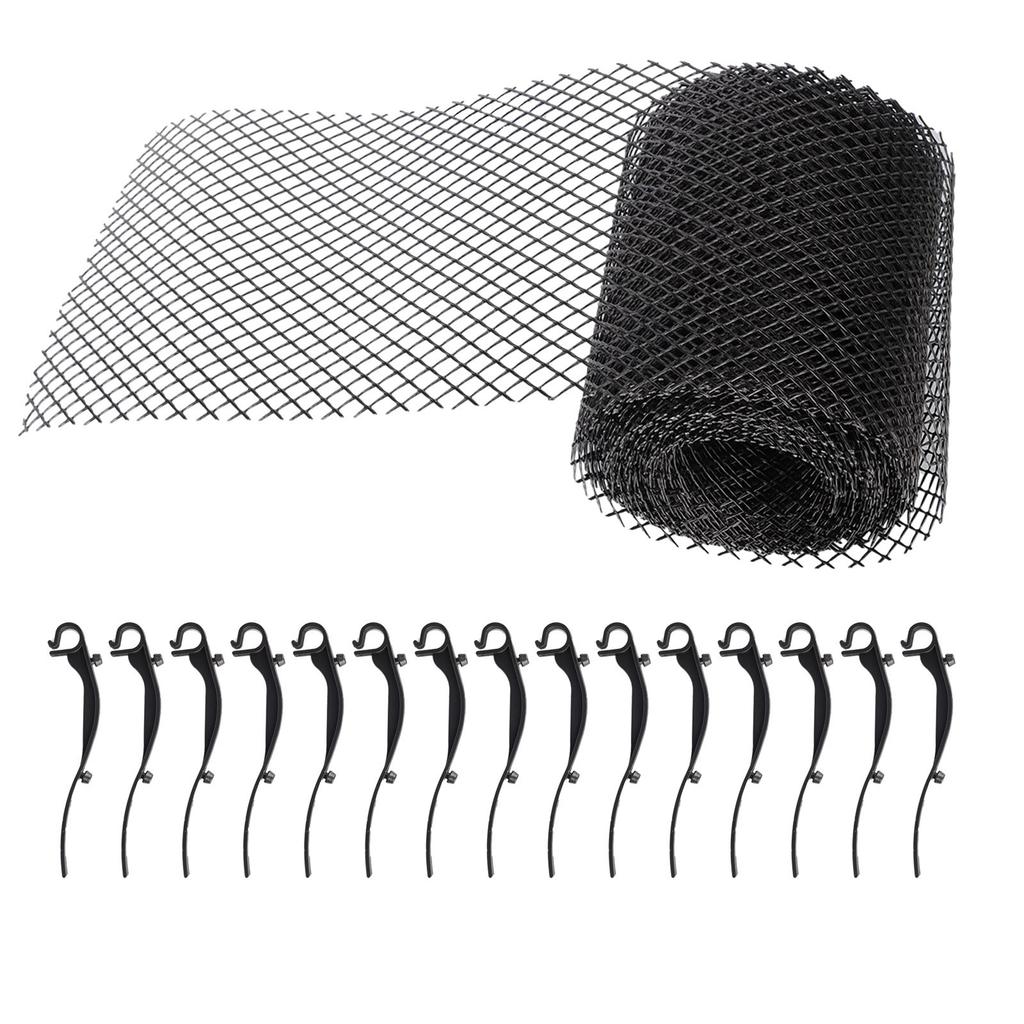 Černá ochrana okapu udržuje listí a nečistoty mimo okapy