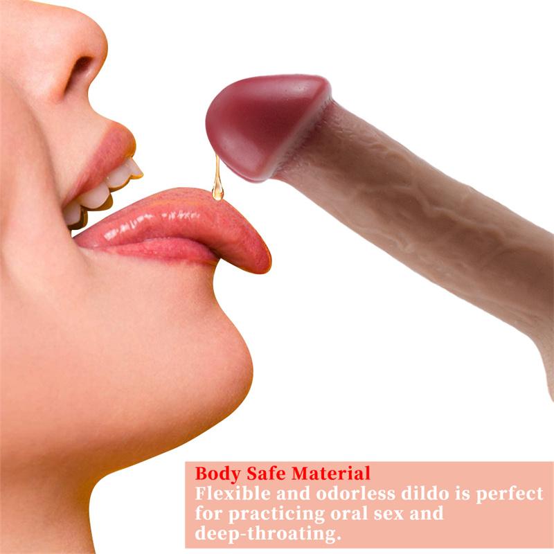 Weiblicher eiloser großer Kopf, dicker Simulationsdildo, superweicher Silikon-weiblicher Masturbator, Sauger, Sex-Penis