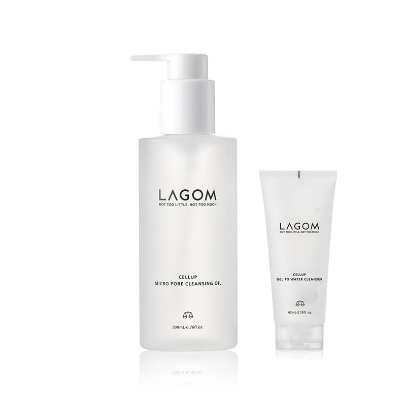 Lagom Celeb Micro Pore Cleansing Oil 200ml + Gel To Water Cleanser 65ml, 200ml + 65ml