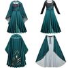 Costume da Principessa Anna di Frozen Vestito Mantello Completo Travestimento Festa