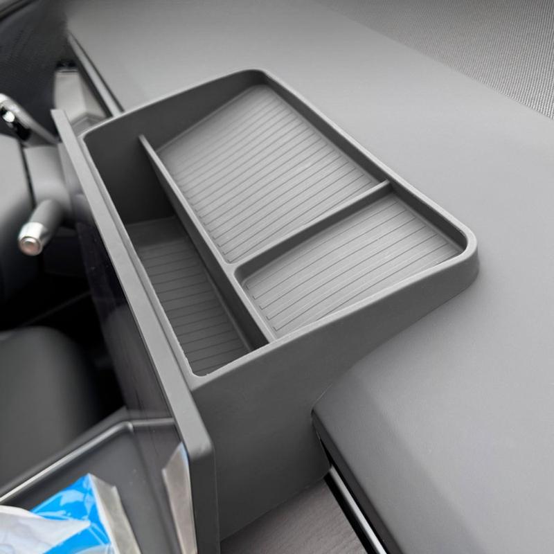 For XPENG G6 2025-2026 Car Behind Central Screen Silicone Storage Box Large Capacity Non-slip Car Interior Accessories