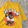 Hello I Am Your Friend Teddy Bear T-Shirts Men Women Loose Sportswears Personality Crewneck T-Shirt Fashion Cotton T Shirts