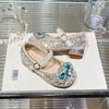 Children's high heels season children's foreign style rhinestone princess shoes children's shiny crystal soft-soled shoes