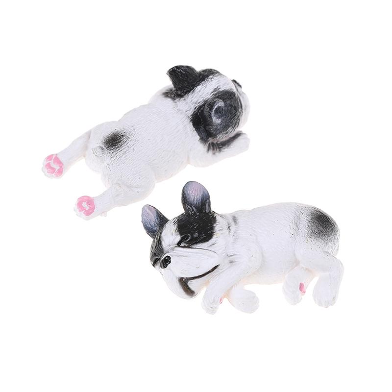 1PCS French Bulldog Sleepy Corgis Dog Toys Landscape Decor Animals Dolls Kids Gifts Action Figures PVC Model Toy