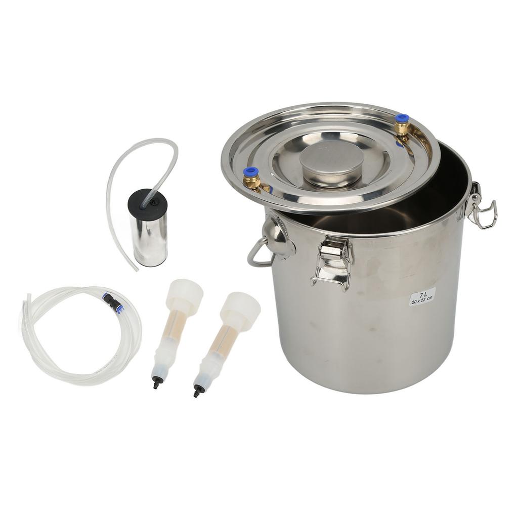 7L Ziegenmelkmaschine Ziegenmelker mit 304 Edelstahl Eimer für Rinder Schafe