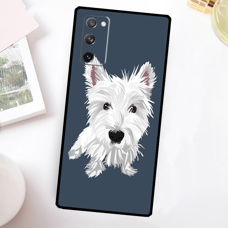 West Highland Terrier Westie Case For Samsung Galaxy S24 S23 S22 Ultra S21 S20 FE Note 10 Plus Note 20 S8 S9 S10 Cover