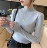 2024 Autumn Winter Women's Lazy Style Long Sleeve Knit Sweater with Half High Neck