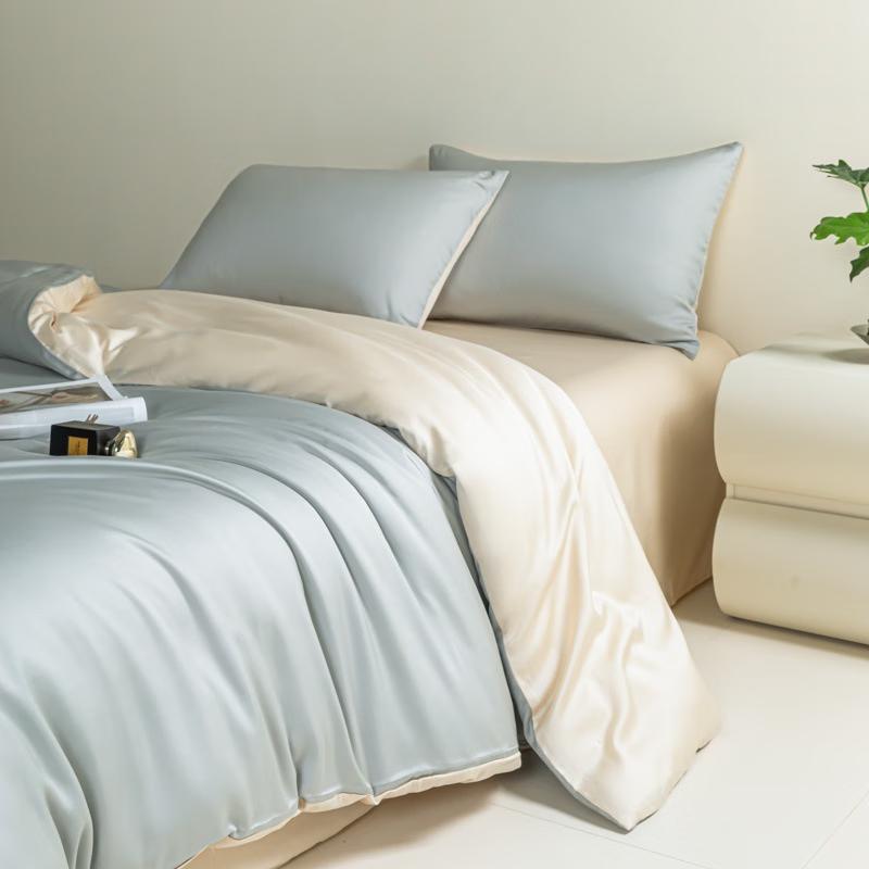 Lilang Tencel Four-Piece Flat Sheet Bedding Set