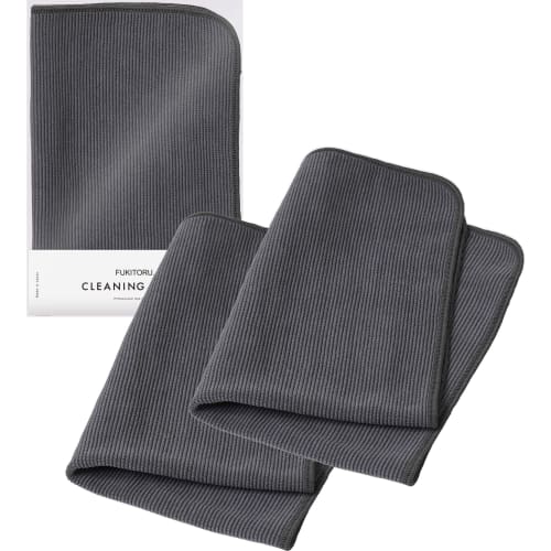 FUKITORU. Professional-grade dish towels, highly absorbent, kitchen towels, set of 2, 30x45cm, made in Japan, with hook-and-loop fasteners. Easily wip